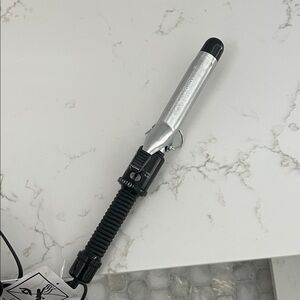 Silver and Black Curling Iron